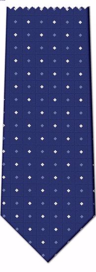 Picture of 100% SILK WOVEN - BLUE WITH DOTS