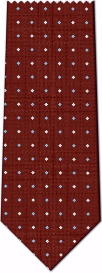 Picture of 100% SILK WOVEN - BURGANDY WITH DOTS