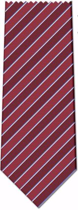 Picture of 100% SILK WOVEN - BURGANDY WITH LIGHT BLUE/WHITE STRIPES