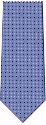 Picture of 100% SILK WOVEN - LIGHT BLUE WITH WHITE/BLACK DOTS