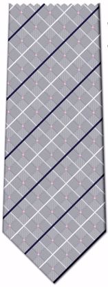 Picture of 100% SILK WOVEN - LIGHT GRAY PLAID