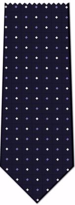 Picture of 100% SILK WOVEN - NAVY WITH DOTS