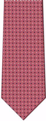 Picture of 100% SILK WOVEN - RED WITH WHITE/BLACK DOTS