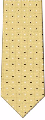 Picture of 100% SILK WOVEN - YELLOW WITH DOTS