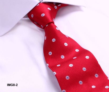Picture of 100% SILK WOVEN DOT TIE - RED