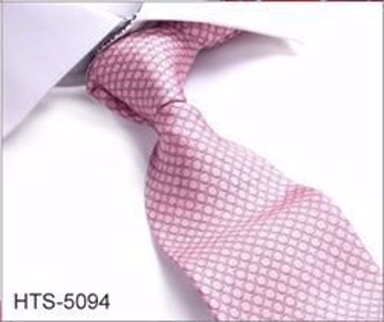 Picture of 100% SILK WOVEN MULTI-COLOR DOT TIE - LIGHT PINK