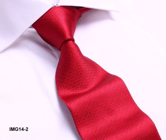 Picture of 100% SILK WOVEN SOLID TIE - RED