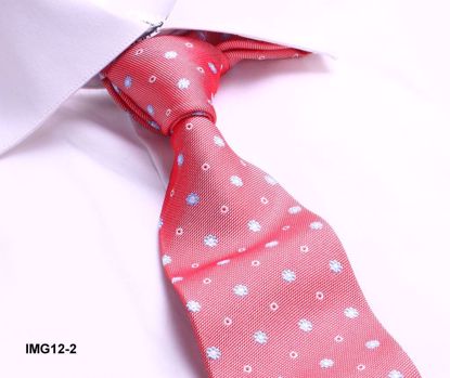 Picture of 100% SILK WOVEN TIE - RED/WHITE DOTS