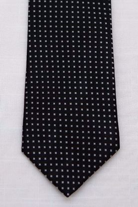 Picture of Black - 100% SILK WOVEN MICRO NEAT NECKTIE