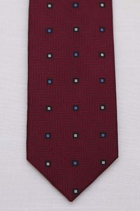 Picture of Burgandy - 100% SILK WOVEN TEXTURED NEAT NECKTIE