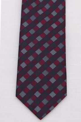 Picture of Charcoal - 100% SILK WOVEN MUTLI COLORED BOX NECKTIE