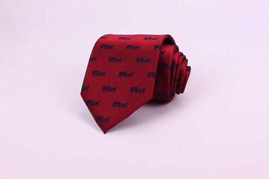 Picture of HORSE & CARRIAGE-RED/NAVY - 100% SILK WOVEN TEXTURED NECKTIE