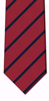 Picture of 100% SILK WOVEN  - RED/BLUE STRIPE
