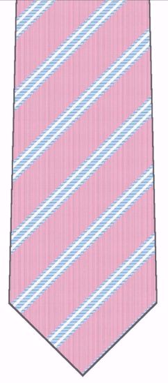 Picture of 100% Silk Woven Pink with Stripes