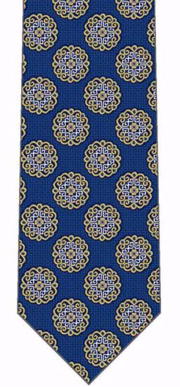 Picture of Blue Grey Dot - 100% SILK WOVEN MICRO NEAT NECKTIE