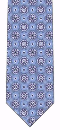 Picture of Blue Pink Dot - 100% SILK WOVEN MICRO NEAT NECKTIE