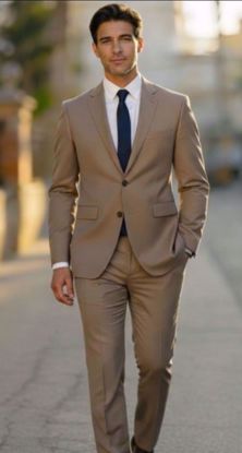 Picture of 52% Poly / 44% Wool / 4% Spandex - Tan